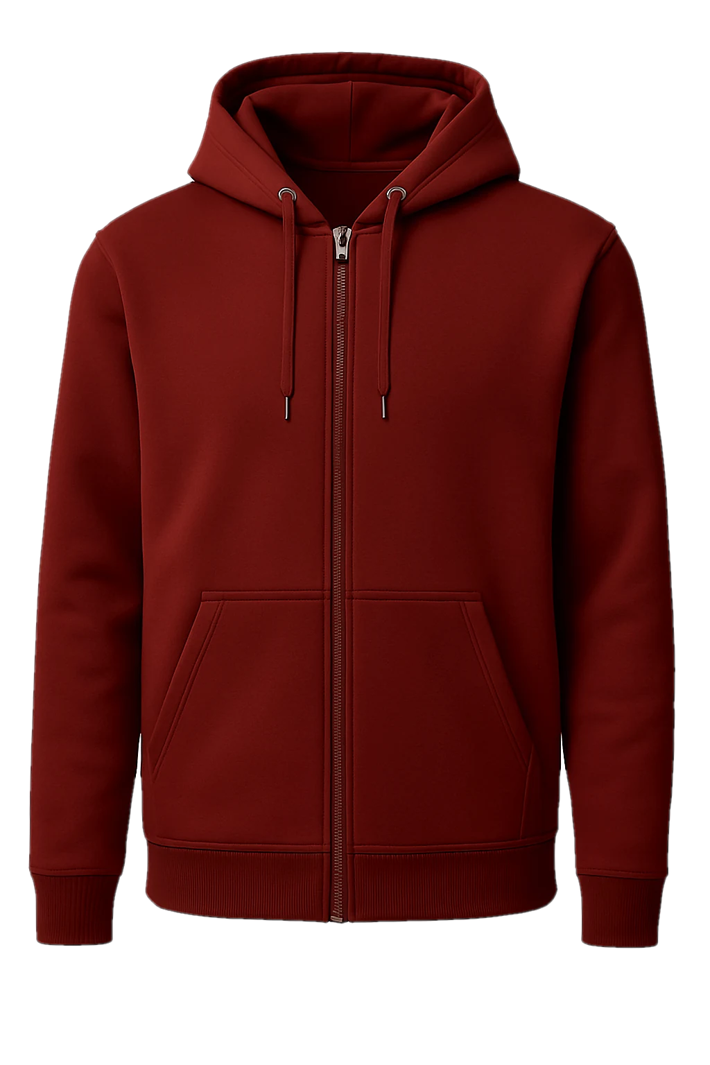 Bordo fermuarlı kapüşonlu sweatshirt, Klasik serisi