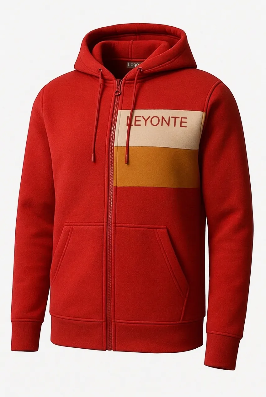 Mondrian hoodie, fermuarlı kapüşonlu, renk seçeneği 1