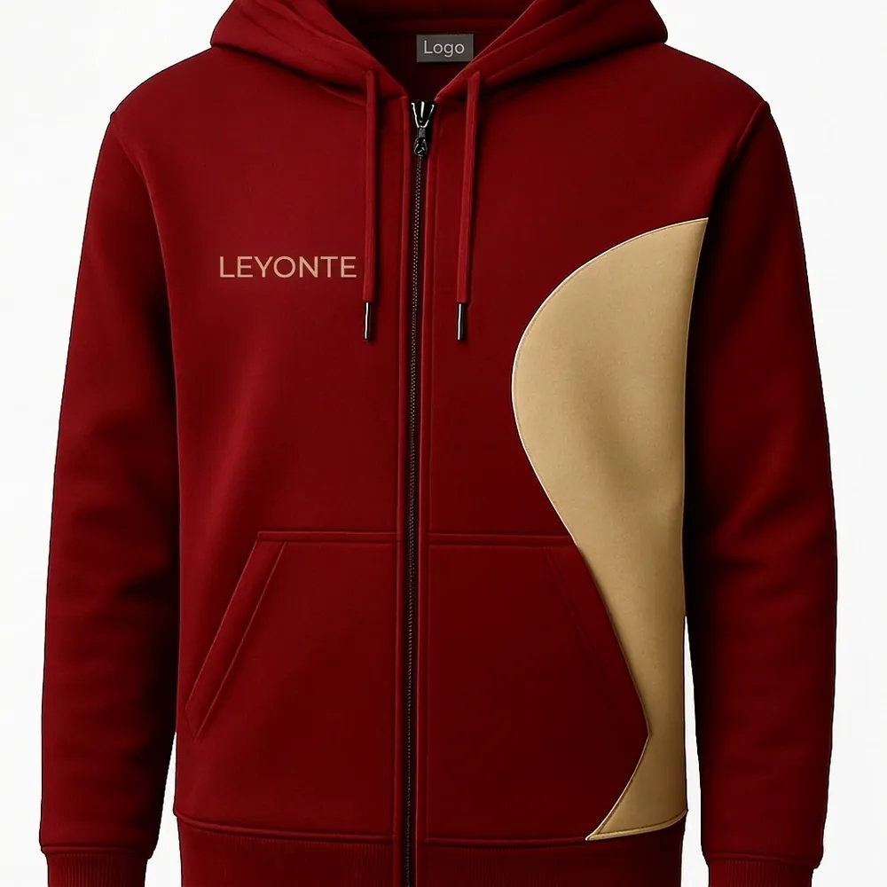 Wave hoodie, fermuarlı kapüşonlu, renk seçeneği 1